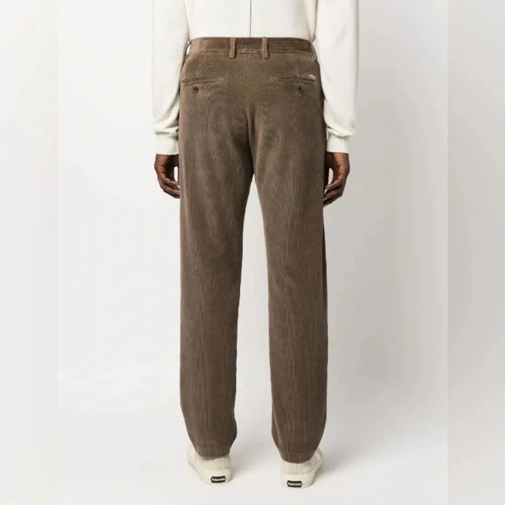Paul & Shark Yachting Brown Tapered Leg Corduroy Cotton Trousers Size 34 USA